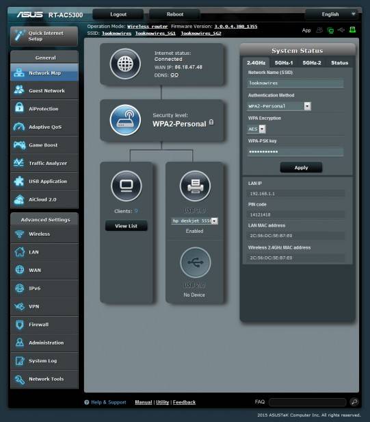 Настройка и экранное менюAsus RT-AC5300