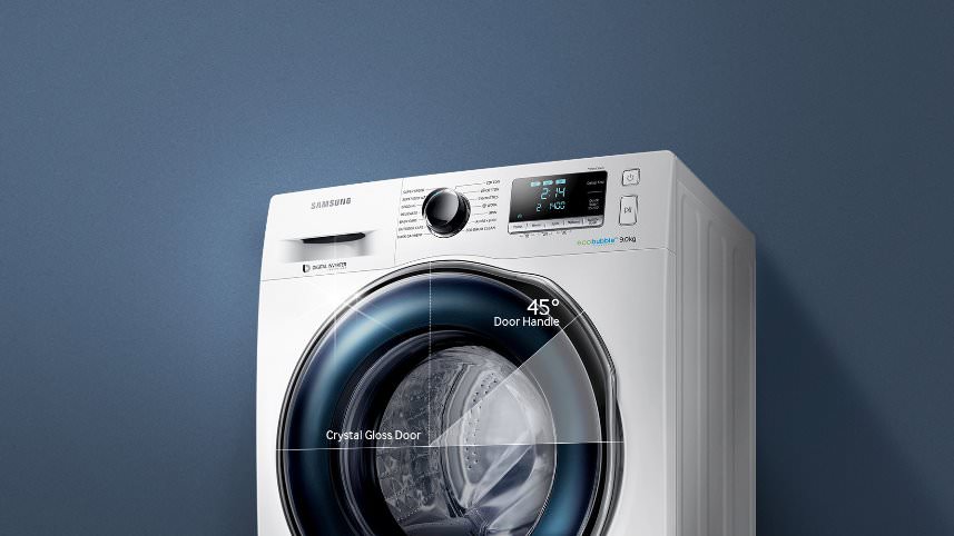 Samsung WW90J6410CW дизайн и уровень шума