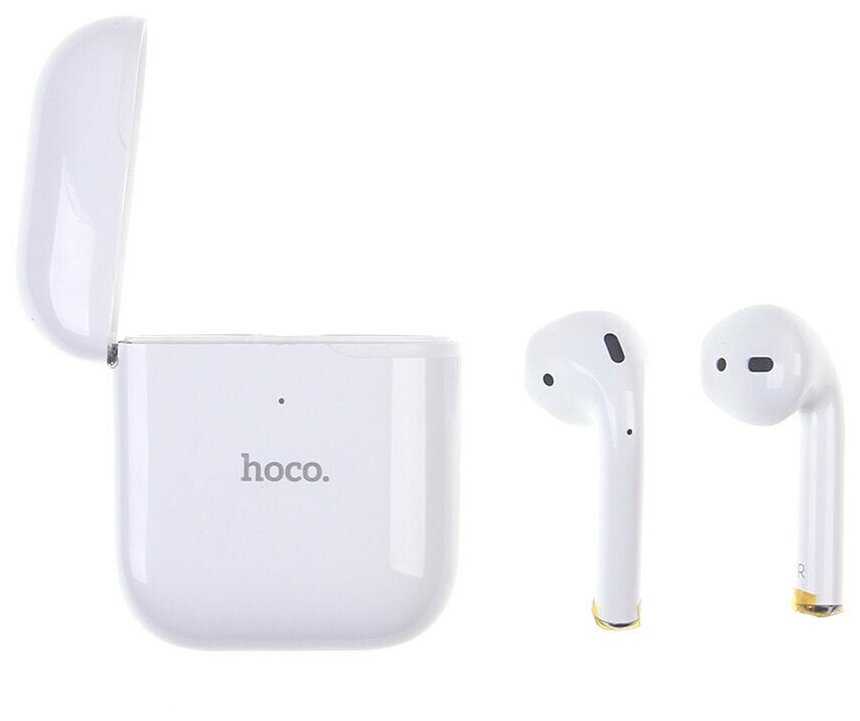 Hoco EW06 True wireless BT headset, беспроводные, Bluetooth, 350 мАч, белый