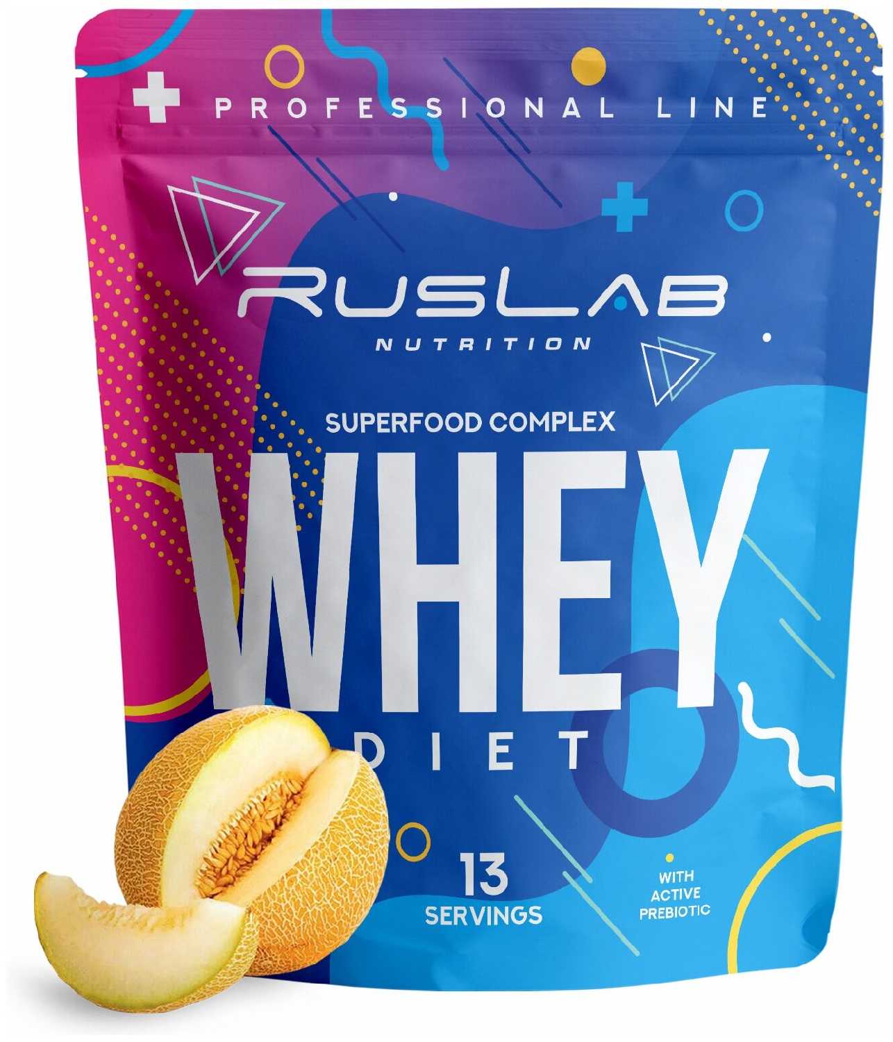 RusLabNutrition Diet Whey Сывороточный, Белковый Коктейль Для Похудения, Заменитель Пищи
