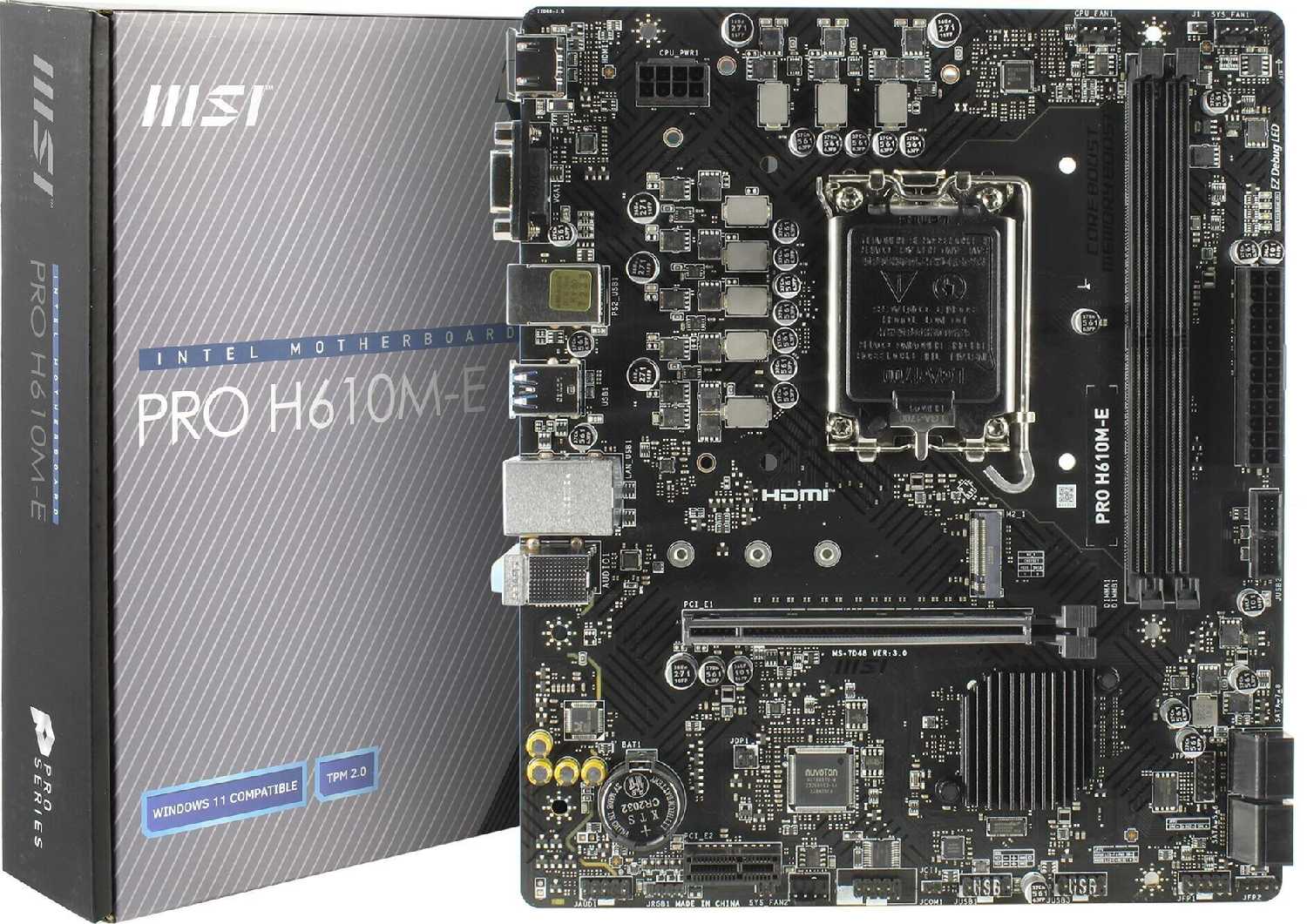 MSI PRO H610M-E DDR4
