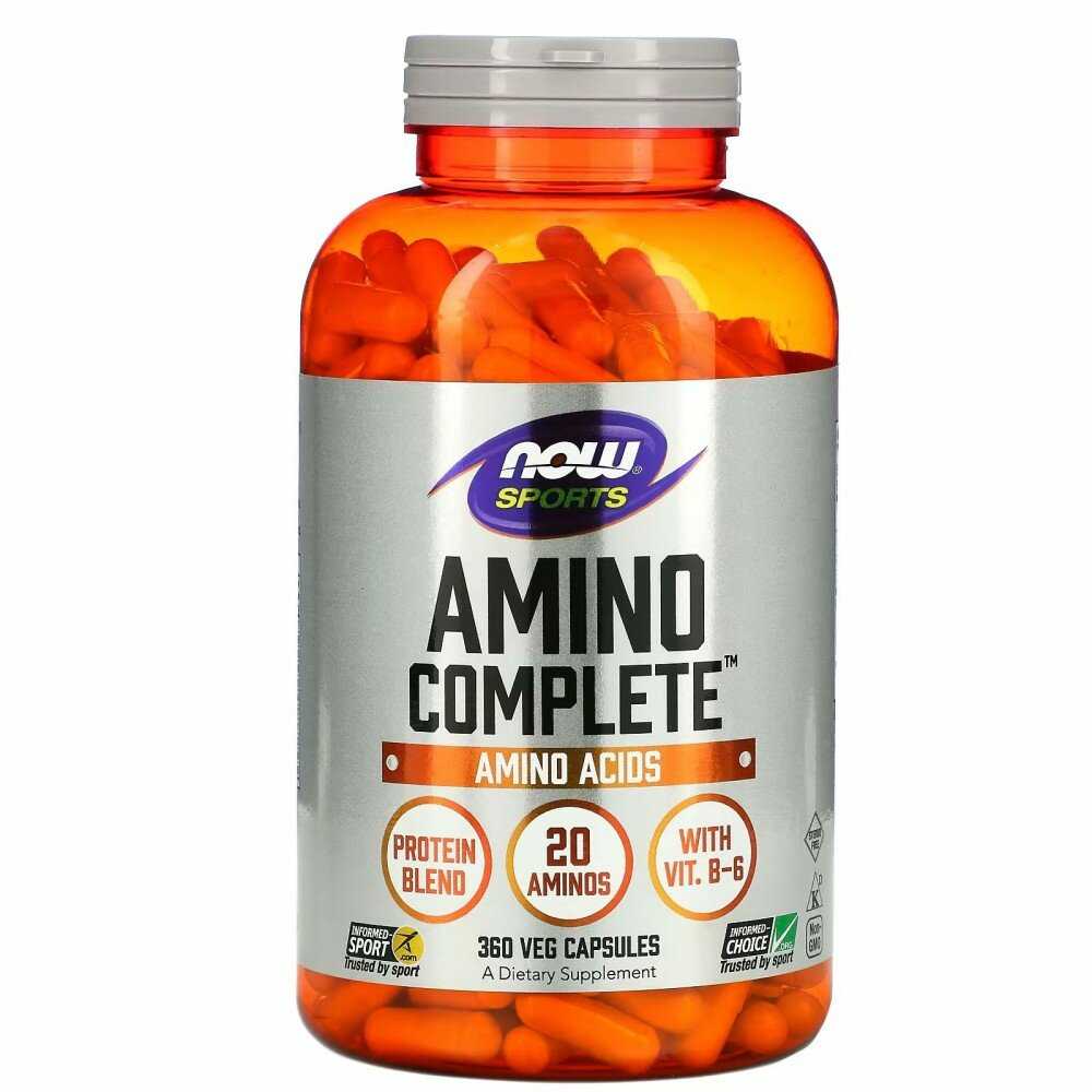 NOW Amino Complete Sports (360 капсул)
