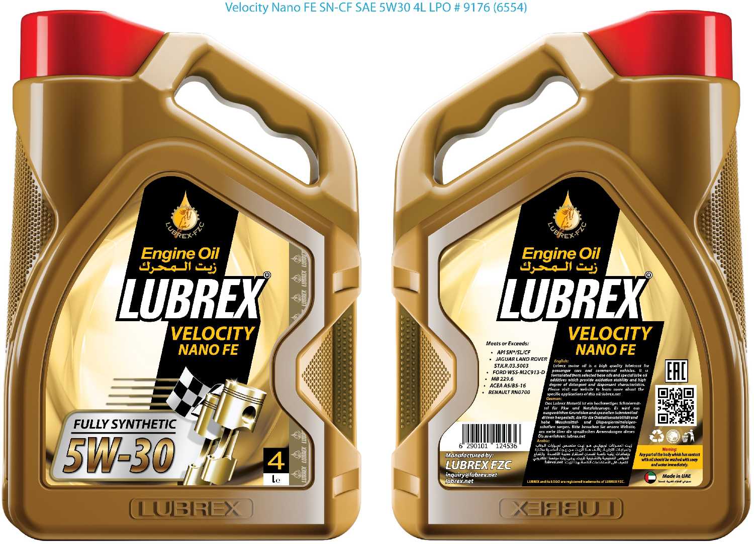 LUBREX VELOCITY NANO FE 5W-30, 4л