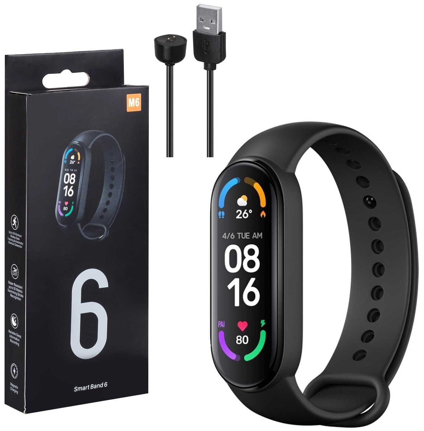 NO NAME Фитнес браслет Smart Bracelet M6 (черный)