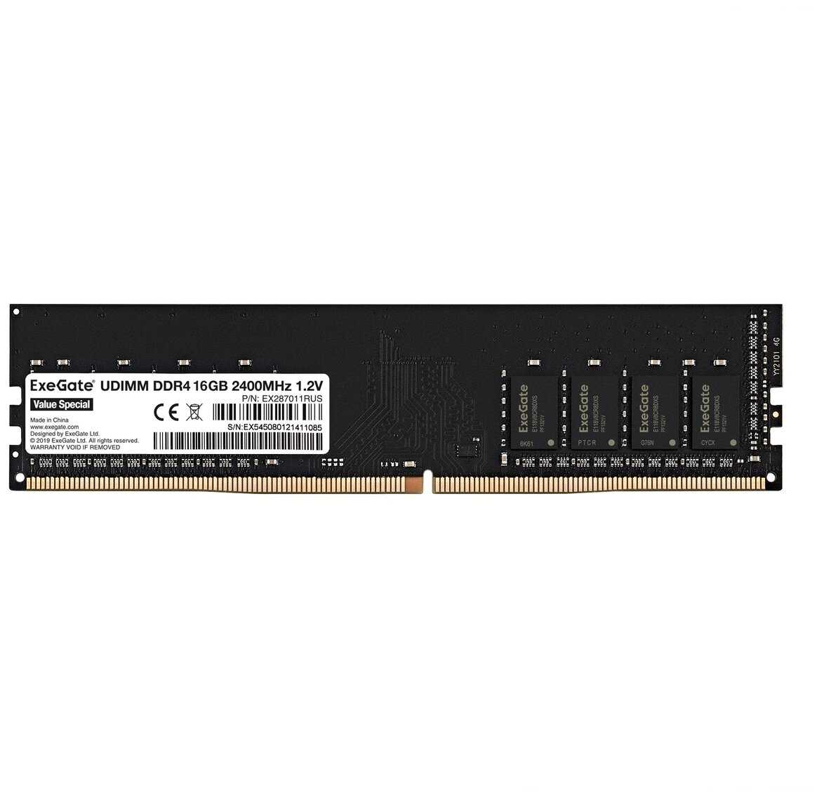 ExeGate 16 ГБ DDR4 DIMM CL17 (EX287011RUS)
