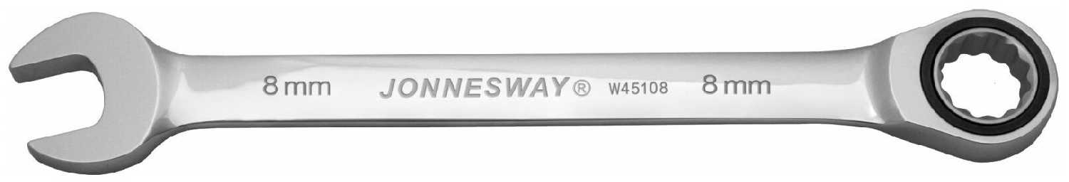 JONNESWAY Ключ гаечный комбинированный трещоточный, 8 мм Jonnesway