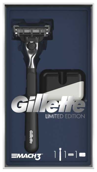 Gillette подарочный: подставка, бритвенный станок Mach3