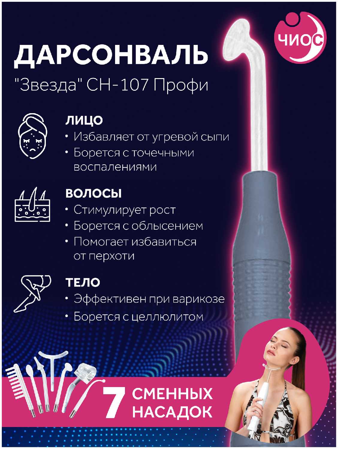 Чиос Звезда СН-107 Профи (7 насадок)