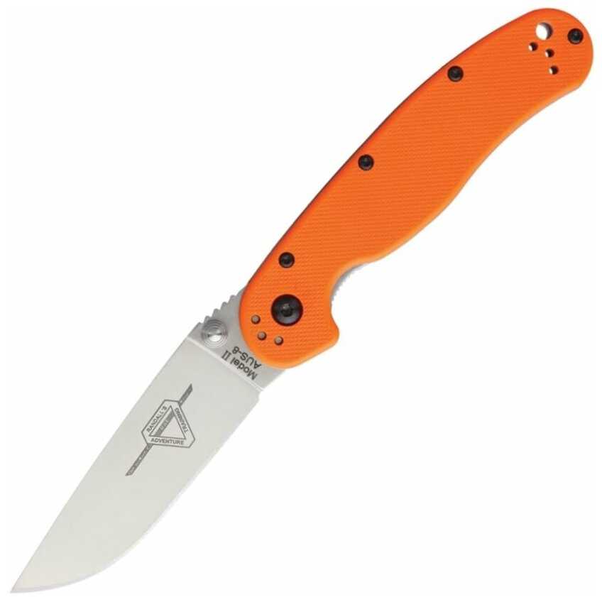 Ontario Rat II Folder, Orange Handle