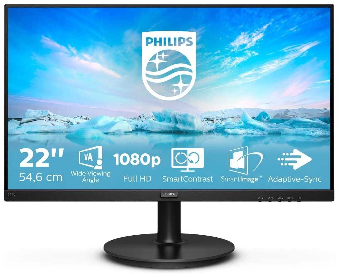 Philips 221V8, 1920x1080, 75 Гц, *VA