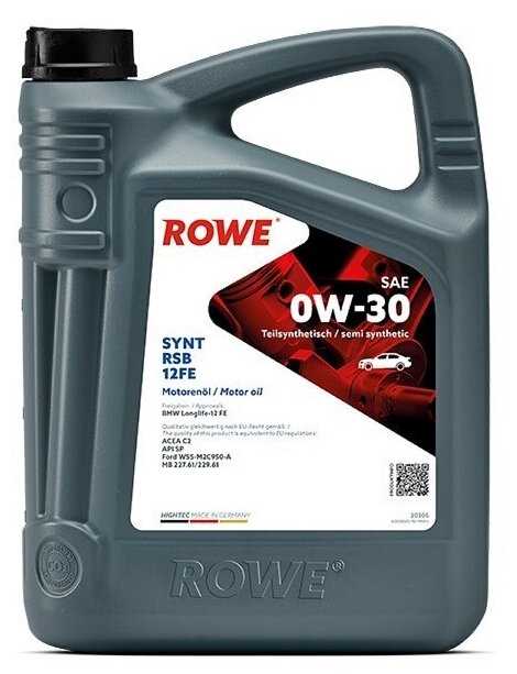 ROWE HIGHTEC SYNT RSB 12FE SAE 0W-30 5л.
