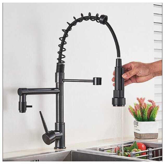 Kasanye Kitchen Faucet, черный