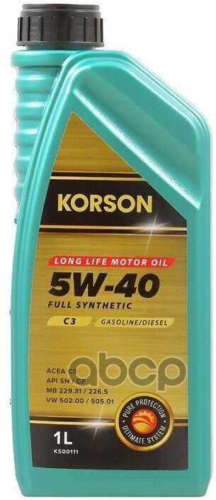 KORSON FULL SYNTHETIC 5W-40 A3/B4