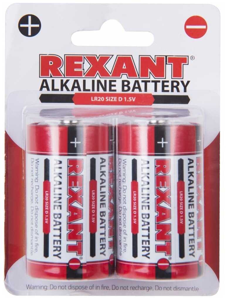 REXANT Батарейка D/LR20 (2 шт)
