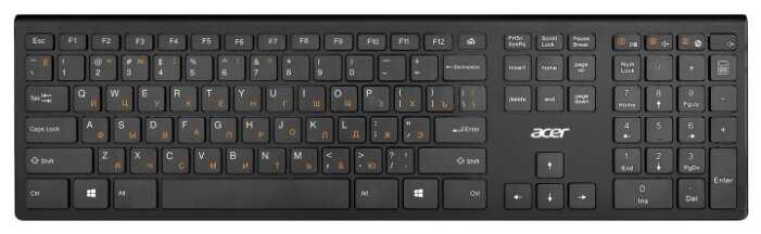 Acer OKR020 черный USB беспроводная slim Multimedia