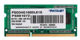Patriot Memory Signature DDR3L 1600 CL11 SO-DIMM