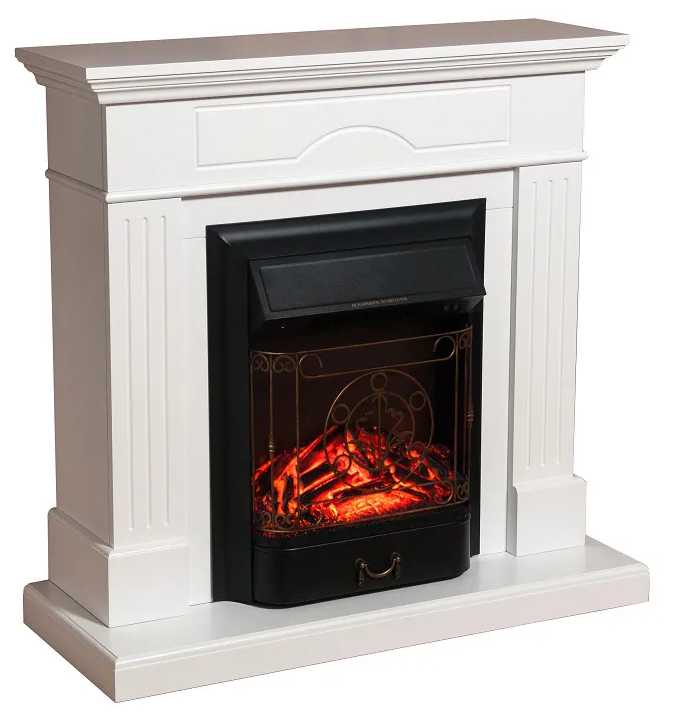Royal Flame Электрокамин Виллас с очагом Majestic Black, белый