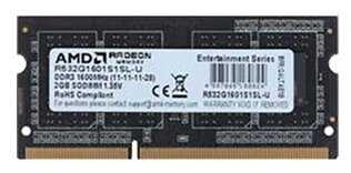 AMD 2 ГБ DDR3L 1600 МГц SODIMM CL11 R532G1601S1SL-U