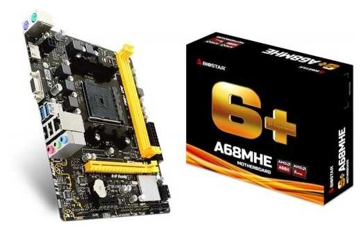 Biostar A68MHE, mATX