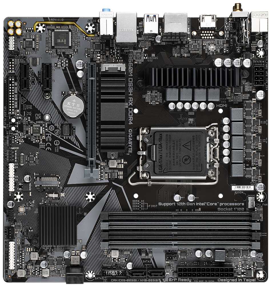 GIGABYTE B660M DS3H AX DDR4 (rev. 1.x)