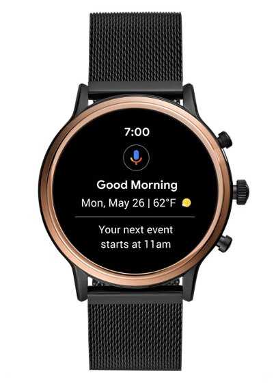 FOSSIL Gen 5 Smartwatch Julianna HR (stainless steel mesh)