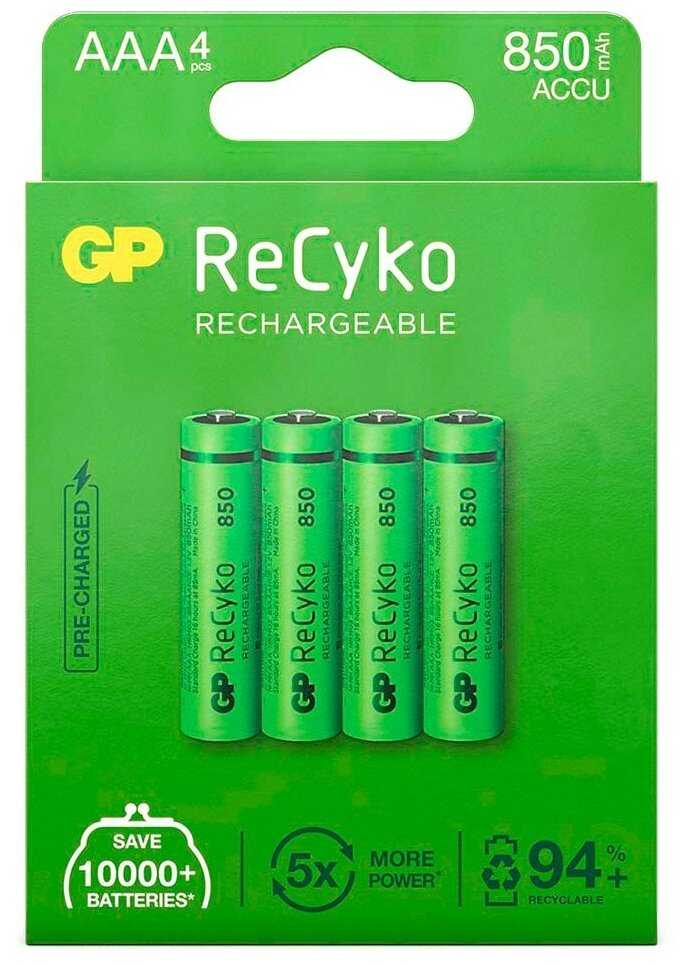 GP ReCyko 850 mAh, ААA, 4 шт.