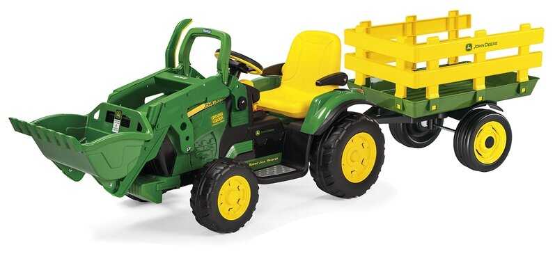 Peg-Perego Автомобиль John Deere Ground Loader с прицепом
