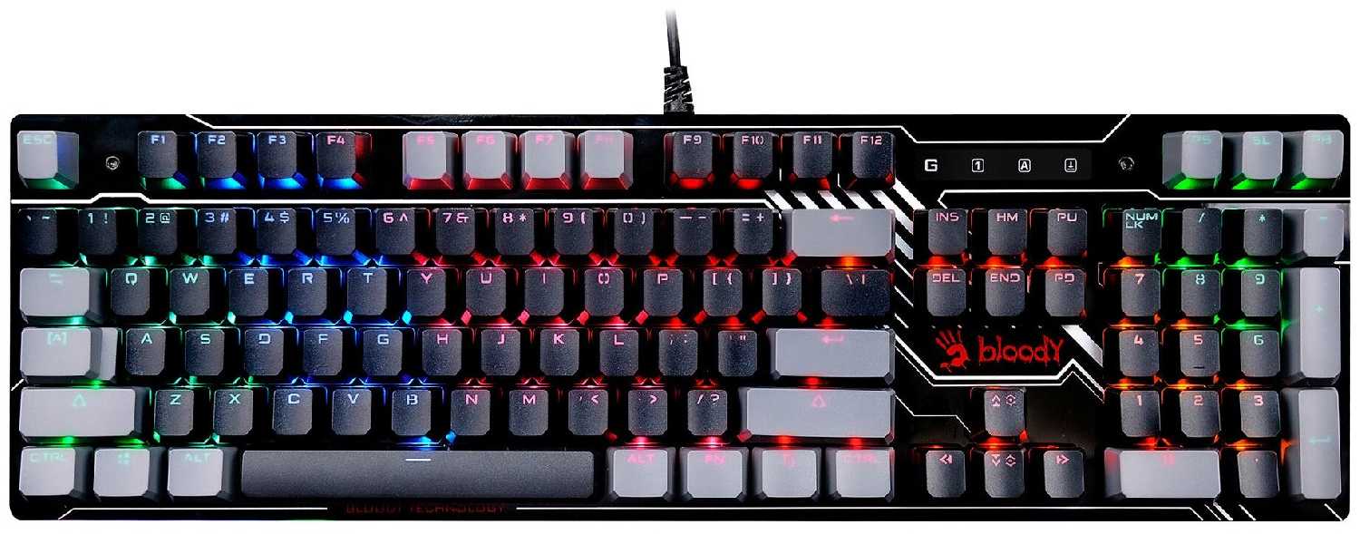 A4Tech Bloody B808N механическая черныйсерый USB for gamer LED