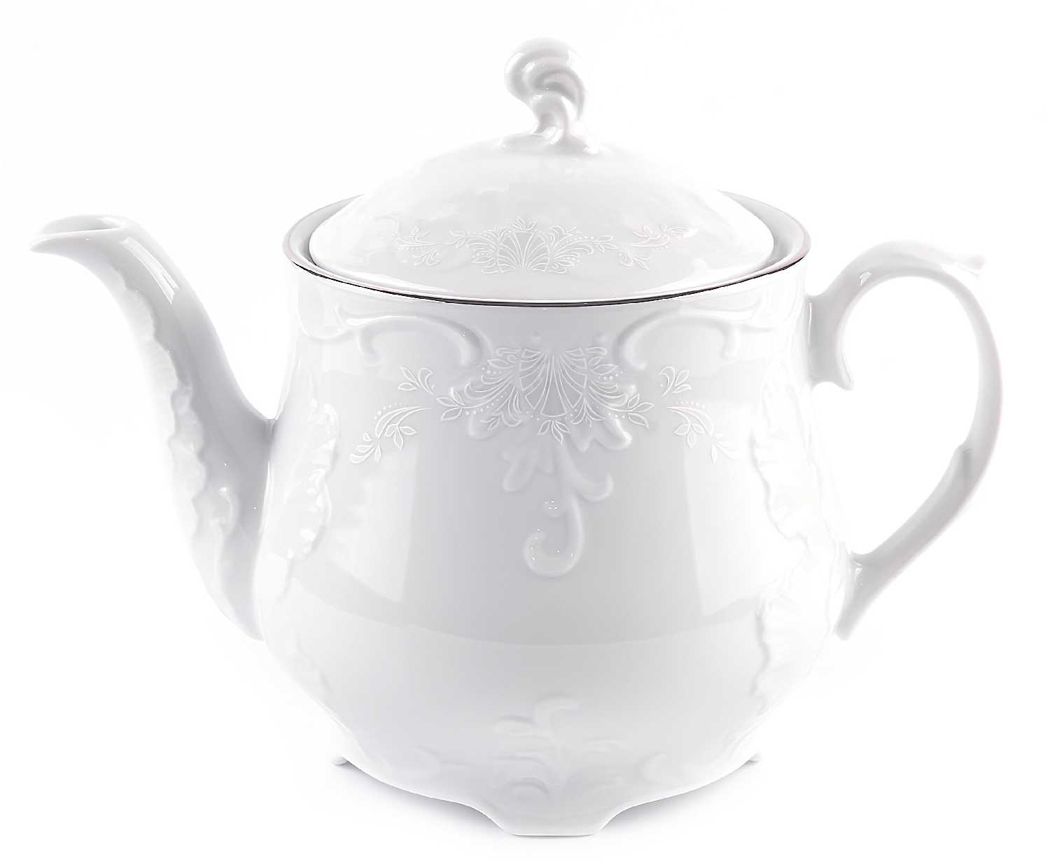 Cmielow чайник заварочный Rococo узор платина
