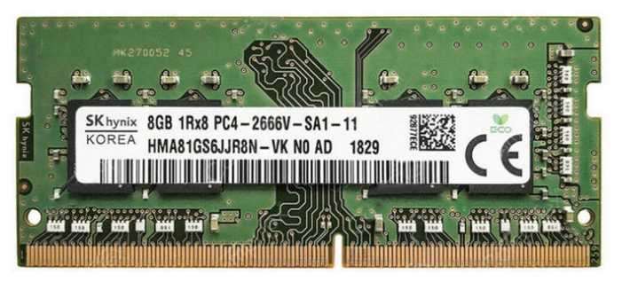 Hynix 8 ГБ DDR4 2666 МГц CL19 (HMA81GS6JJR8N-VK)