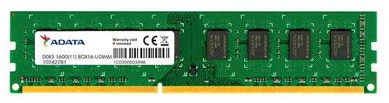 ADATA 4 ГБ DDR3 1600 МГц DIMM CL11 AD3U1600W4G11-S