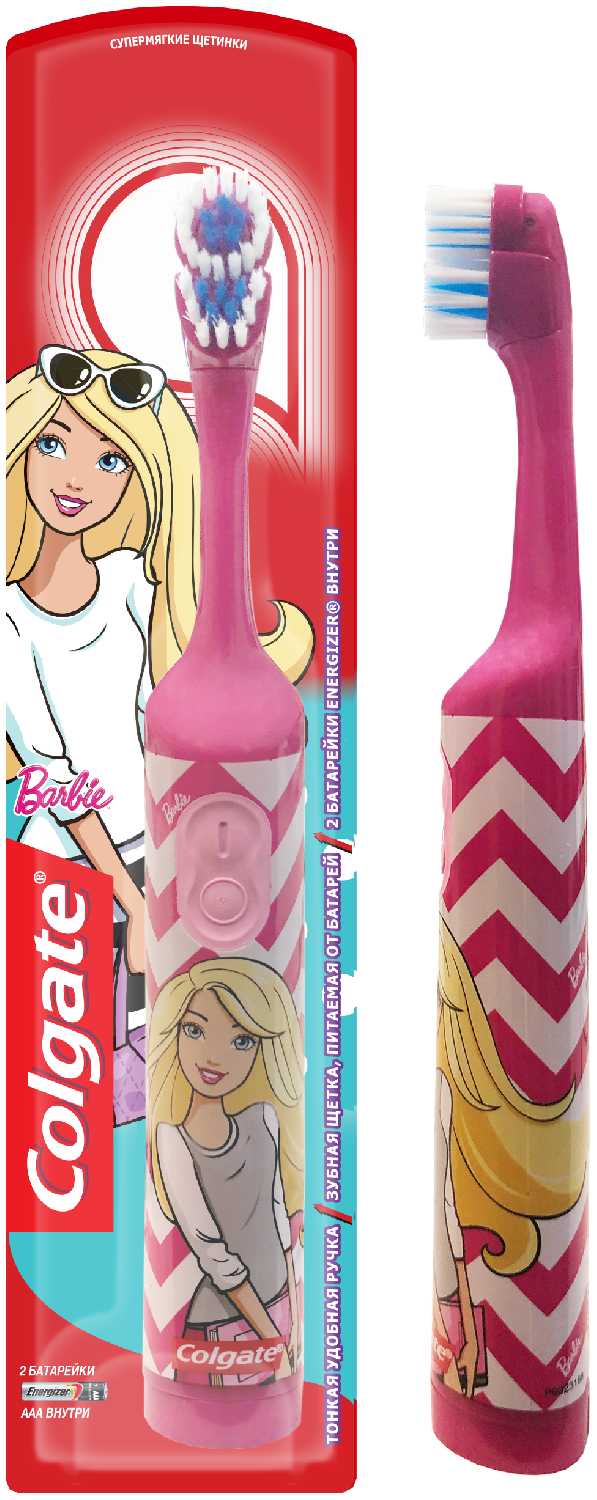 Colgate Супермягкие щетинки", питаемая от батарей, супермягкая, розовая