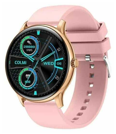 ColMi i10 (Gold Frame Pink Silicone Strap)