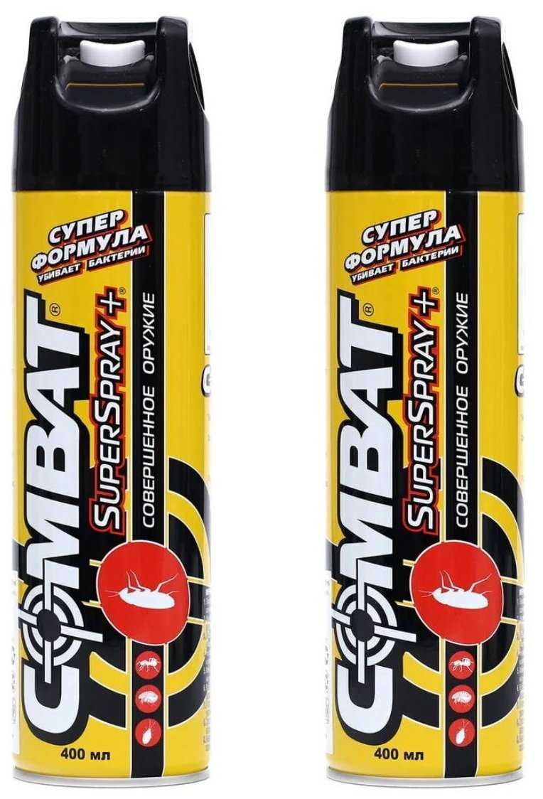 Combat Super Spray Plus (Жёлтый), 400 мл - 2 штуки
