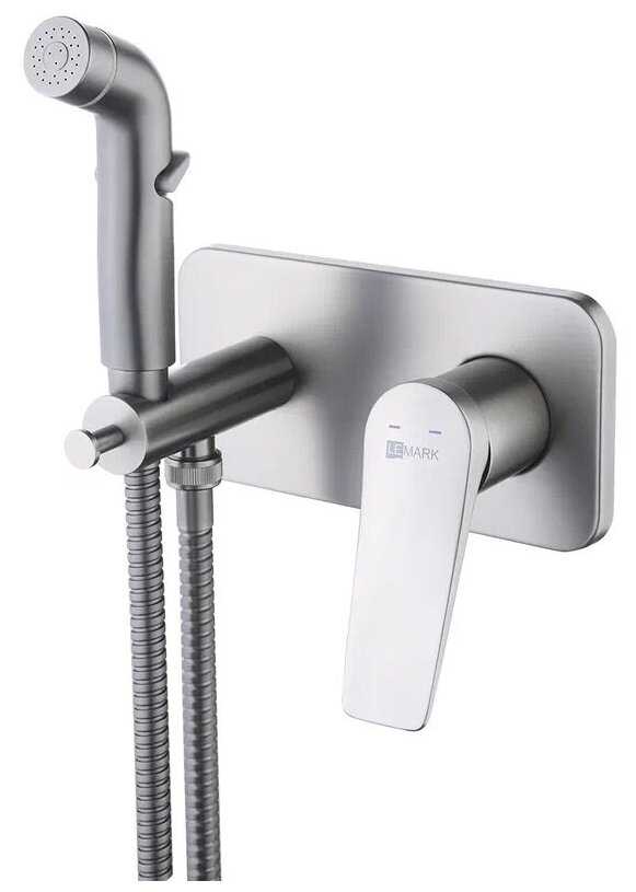 Lemark Bronx LM3720GM с гигиеническим душем, встраиваемый, графит
