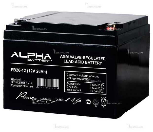 ALFA Battery FB 26-12 (12В, 26Ач / 12V, 26Ah)