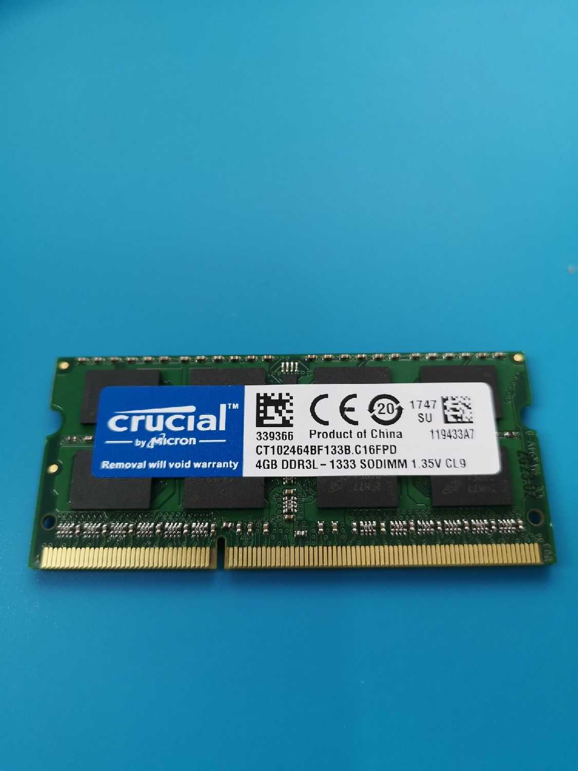 Crucial DDR3L 4 ГБ SO-DIMM (CT102464BF133B4G)