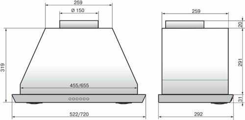 ELIKOR Врезной блок Flat 52П-650-К3Д белый