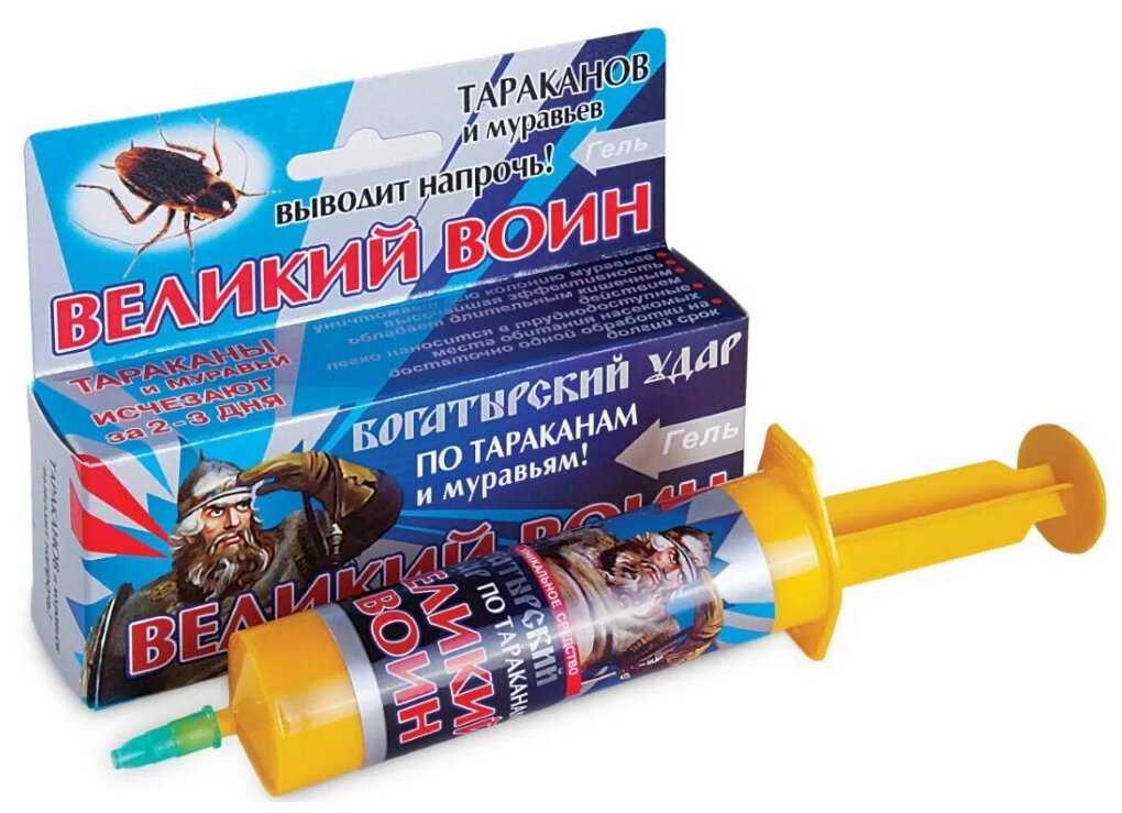Великий Воин Богатырский удар, профессиональный гель от тараканов, 45 гр