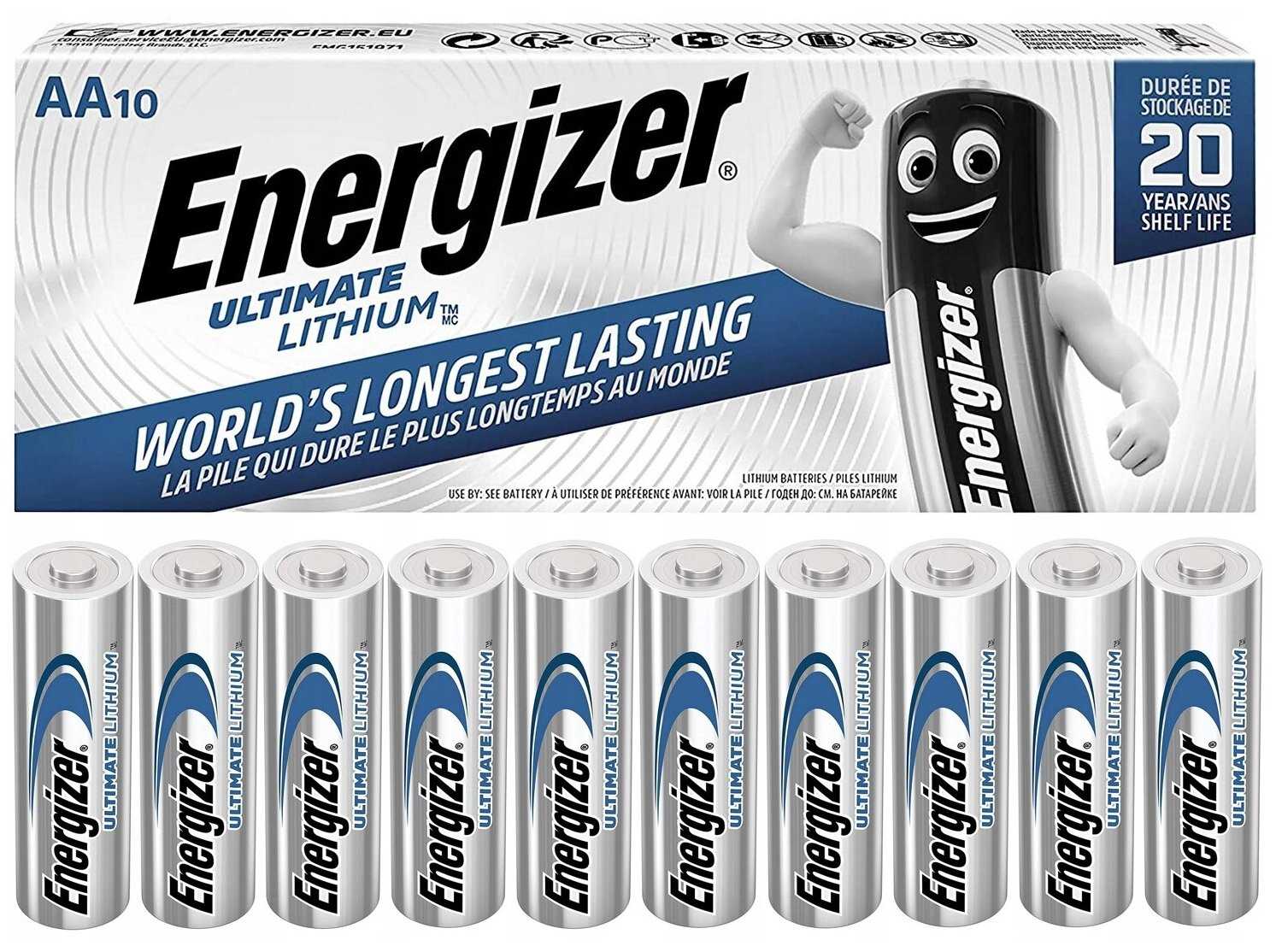 Energizer AA FR06 Ultimate Lithium BOX10, 10шт.