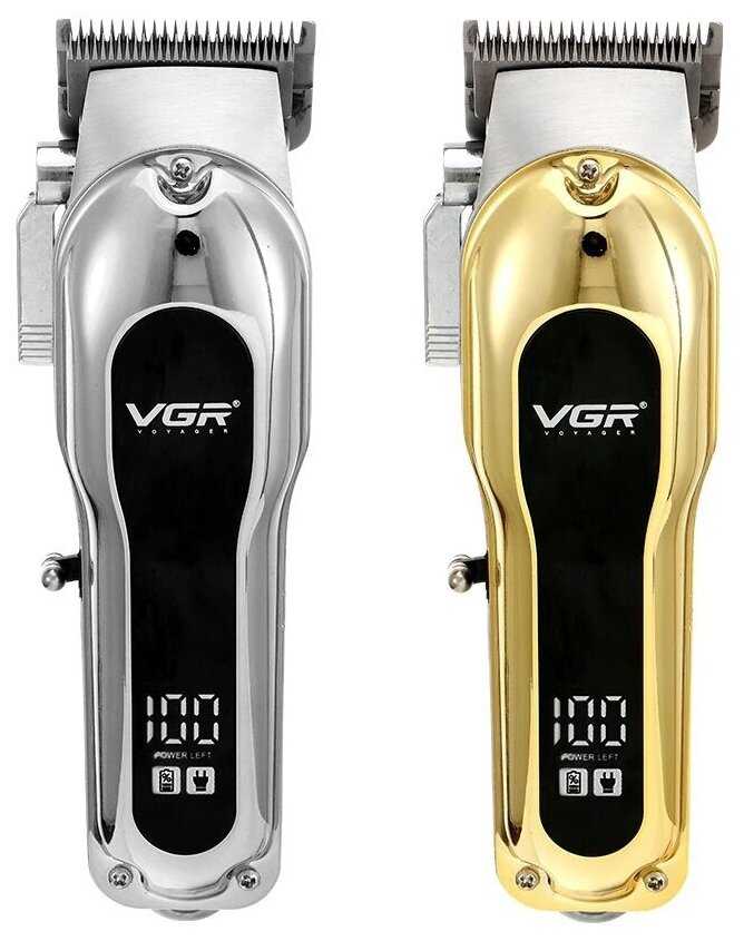 Профессиональный триммер для стрижки волос VGR V-680, Машинка для стрижки волос VGR V-680, серебреный и золотой фотография 4
