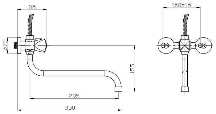 Душевой гарнитур Ростовская Мануфактура Сантехники SL119-143 фотография 3