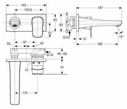 Смеситель для раковины (умывальника) Ideal STANDARD Tonic II A 6334 AA, рычажный фотография 1