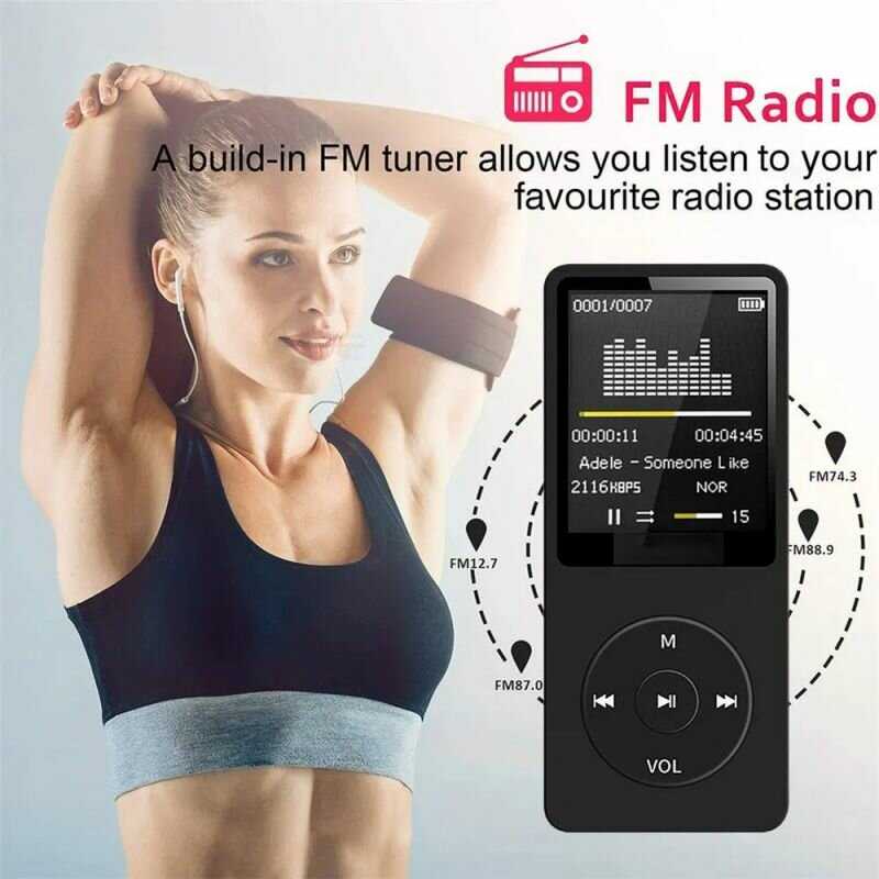 MP3 плеер MP3 плеер 64гб беспроводной Bluetooth с наушниками и экраном дисплея, MP3 плеер с FM-радио фотография 13