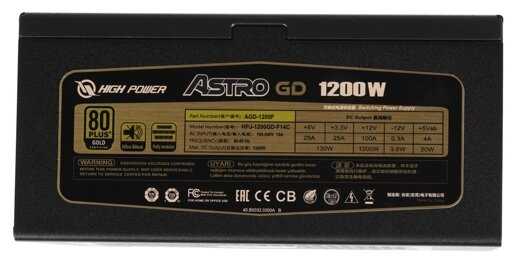 Блок питания HIGH POWER Astro GD-II 1200W фотография 5