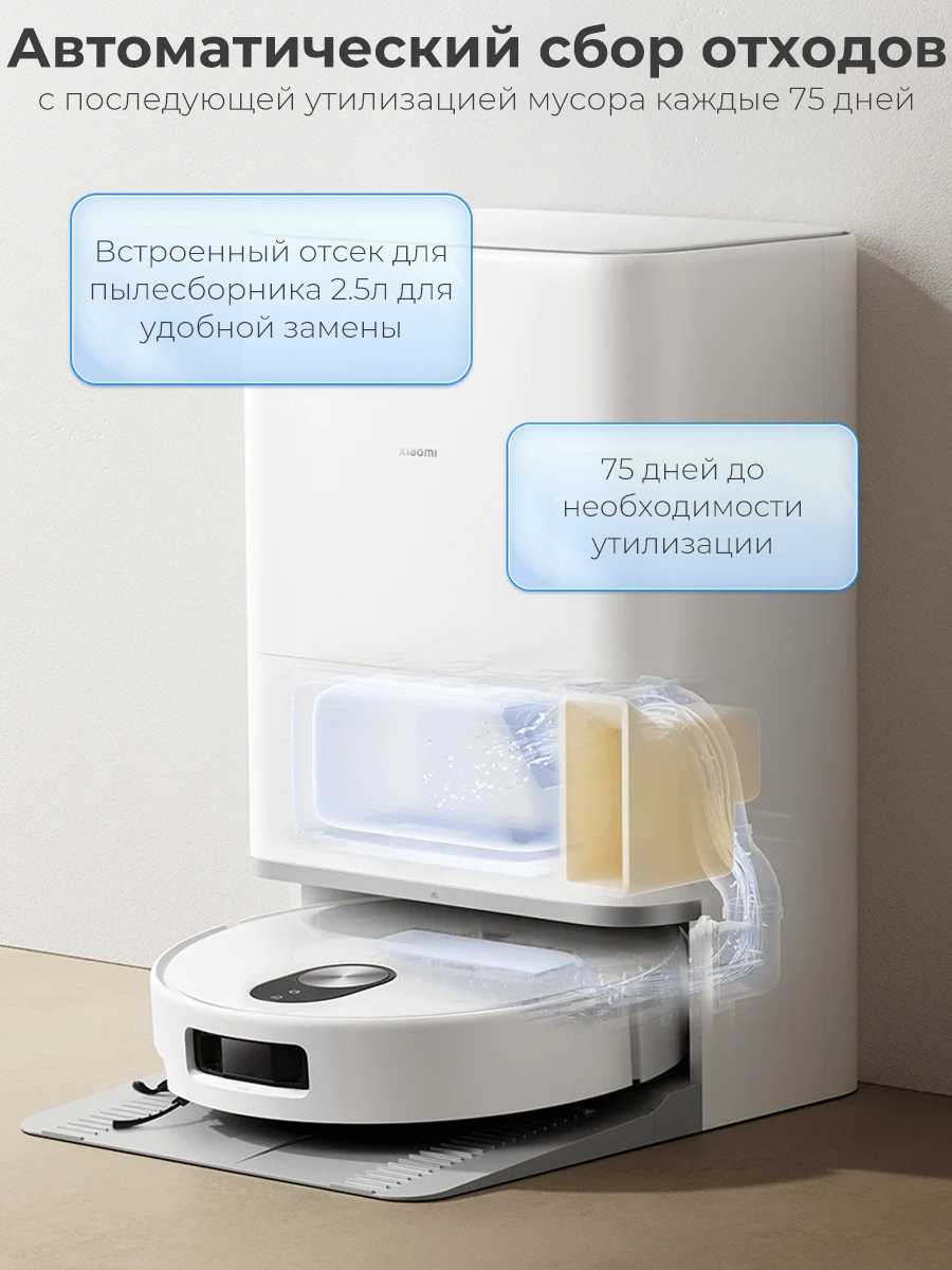 Роботы-пылесосы со станцией самоочистки Xiaomi Робот-пылесос Xiaomi X20+ Белый фотография 8