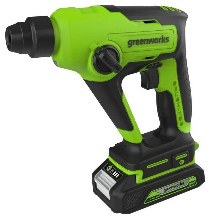 Перфоратор аккумуляторный Greenworks GD24SDS2 3803007, без аккумулятора фотография 6