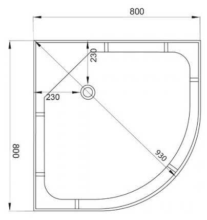 Душевая кабина Deto 1580 с LED-подсветкой и гидромассажем низкий поддон 80см*80см фотография 8