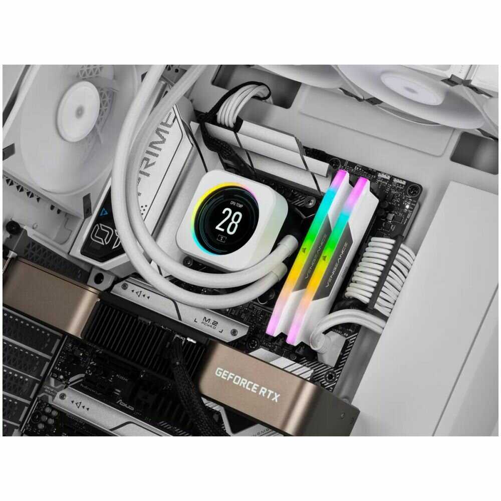Модуль памяти Corsair DDR5 32Gb (2x16Gb) 6400MHz (CMH32GX5M2B6400C36W) фотография 2