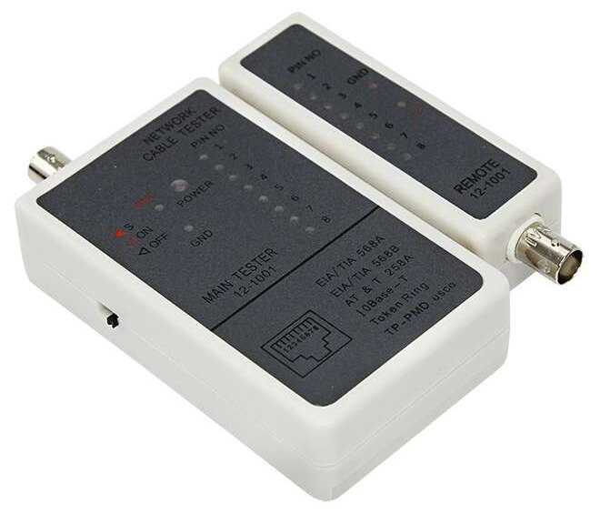 Кабельный тестер цифровой REXANT RJ-45 + BNC 5248 фотография 1